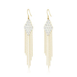 Flowing Bead Series Diamond Fringe Earrings - COCOKIM