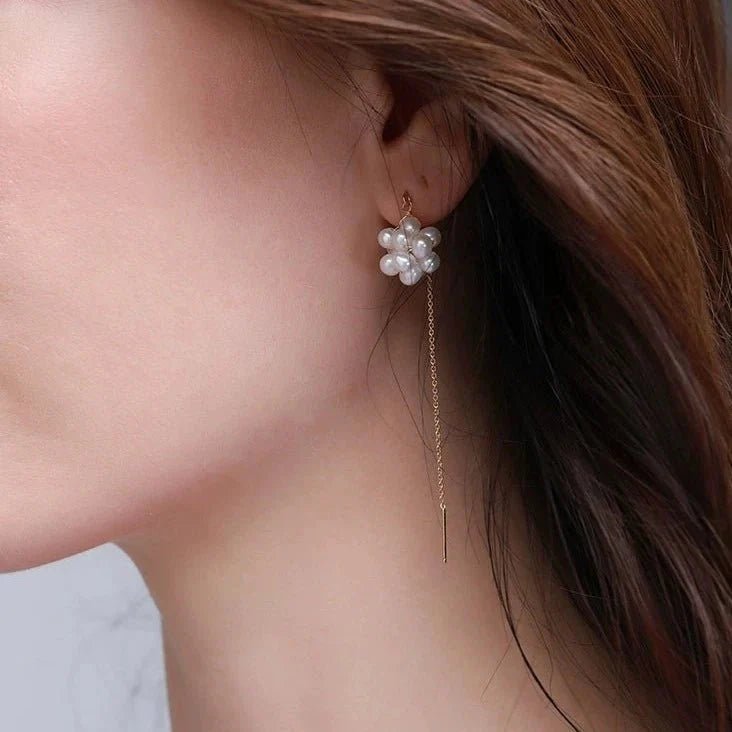 Starry Series Single Cluster Floral Ear Thread - COCOKIM