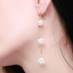 Starry Series Triple Cluster Floral Earrings - COCOKIM