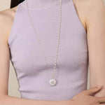 Thousand Faces Series Double - Layer Coin Baroque Pearl Pendant Necklace - COCOKIM