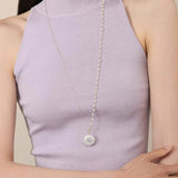 Thousand Faces Series Double - Layer Coin Baroque Pearl Pendant Necklace - COCOKIM