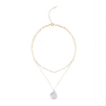 Thousand Faces Series Double - Layer Coin Baroque Pearl Pendant Necklace - COCOKIM