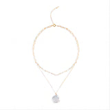 Thousand Faces Series Double - Layer Coin Baroque Pearl Pendant Necklace - COCOKIM