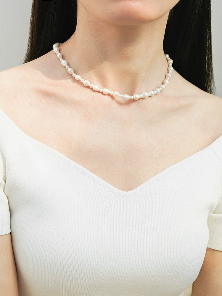 Thousand Faces Series Teardrop Baroque Pearl Necklace - COCOKIM